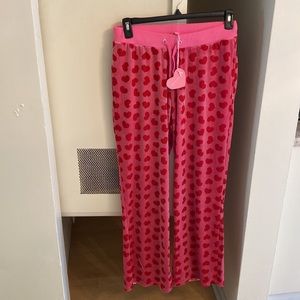 NWT Dolls Kill Sugar Thrillz Loyal Maneater Velour Track Pants